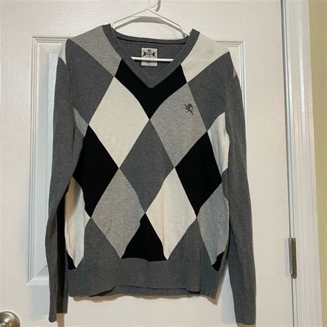 Express Sweaters Mens Express V Neck Argyle Sweeter Poshmark