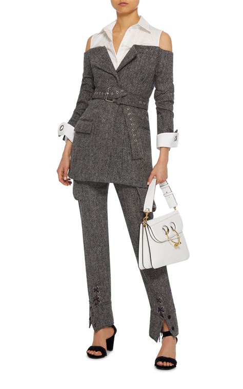 Belted Herringbone Jacket by MONSE Now Available on Moda Operandi ...