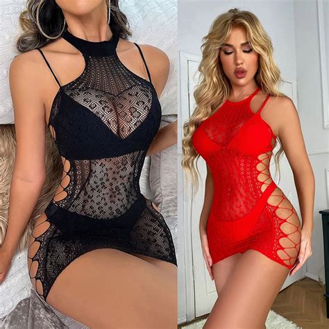Beach Wear Fishnet Cover Up Hollow Out Fishnet Hip Skirt Night Dress Women Sheer Sexy Lingerie