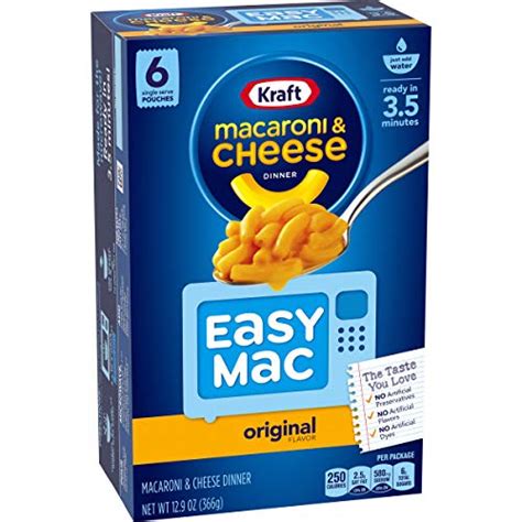 Kraft Easy Mac Original Flavor Macaroni And Cheese Meal Pouches