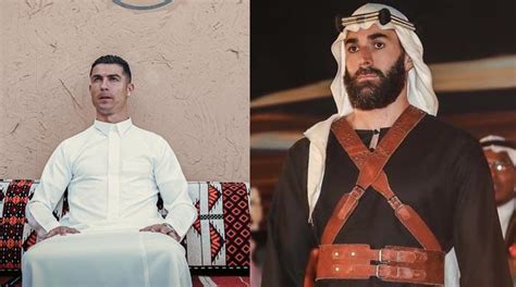 Watch Cristiano Ronaldo Others Sport Traditional Attire On Saudi