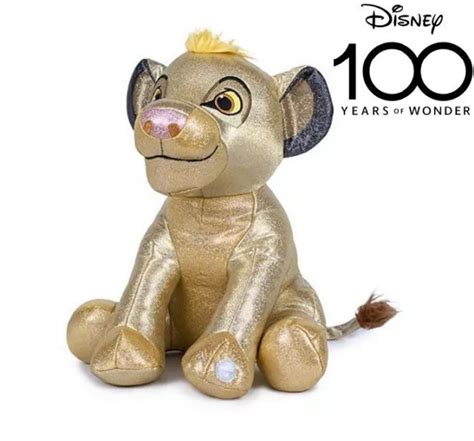 PELUCHE DISNEY SIMBA Roi Lion 100Eme Anniversaire Avec Son 29Cm EUR 16