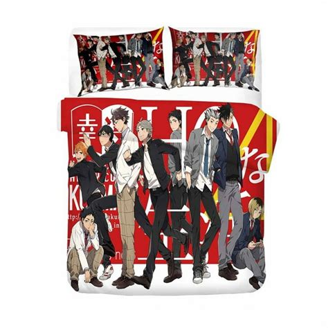 Haikyuu Bedding Comforter Set Twin Full Queen King Size Anime 3d Print Bed Duvet Cover Sets