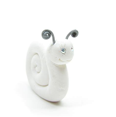 Snail Figurine Polymer Clay Miniature Terrarium Garden Decoration