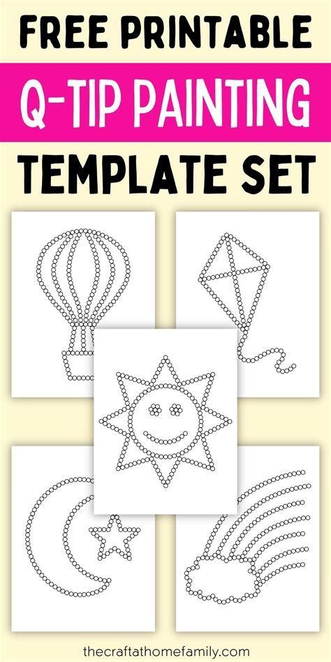 Free Printable Q Tip Painting Templates Preschool Fine Motor