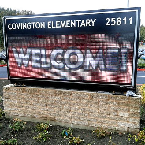 School Sign for Covington Elementary School - Covington, WA