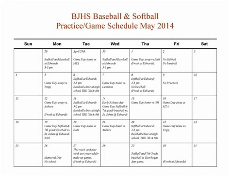 Free Softball Practice Plan