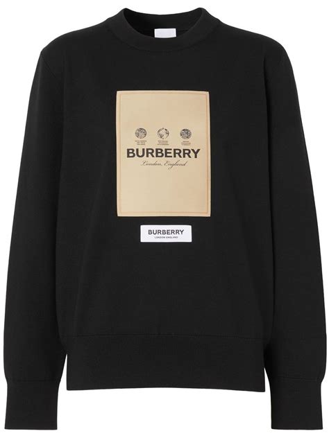 Burberry logo-patch Sweatshirt - Farfetch