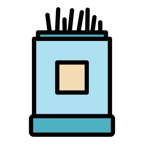 Toothpick Restaurant Box Icon Color Outline Vector 15662991 Vector Art