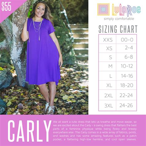 Lularoe Size Chart Carly