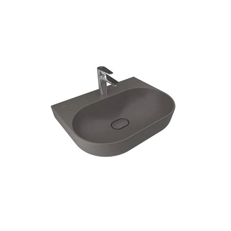 Zero Oval Lavabo Mat Antrasit Gri X Cm Kaleseramik