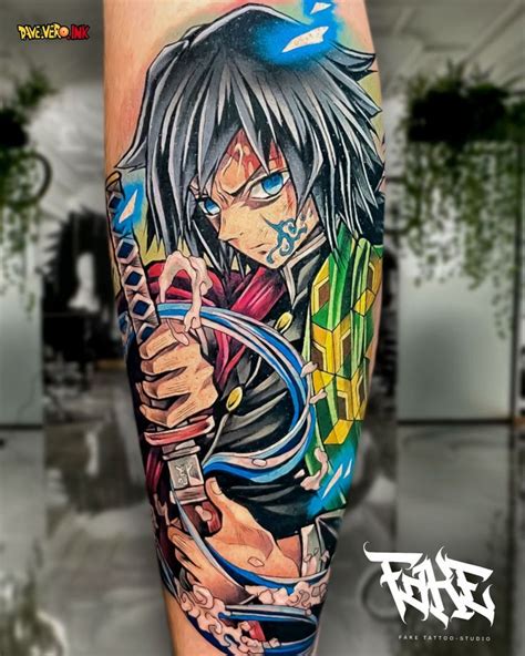 Giyuu Tomioka From Demon Slayer Tattoo By Dave Vero Ink Tatuajes