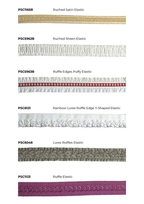 Lingerie Elastic Lingerie Elastic Trims Catalogue By Pro Stretch