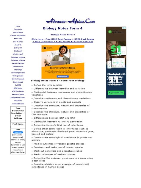 Biology Notes Form 4 PDF - Biology Form 4 Questions and Answers PDF ... 