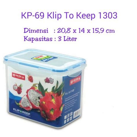 Jual LION STAR KP 69 KLIP TO KEEP 1303 BOX KOTAK MAKAN TOPLES SEALWARE