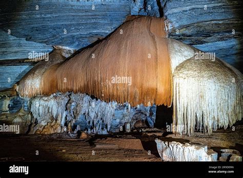 Limestone Cave Of Stalactite And Stalagmite Formations The Gruta Da