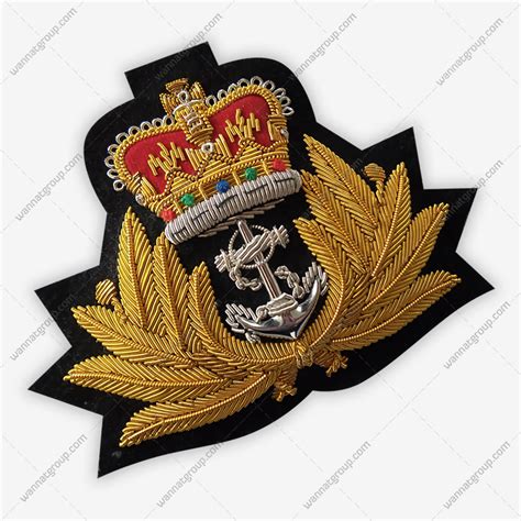 Royal Navy Officer Cap Badge Embroidered Badges Uk