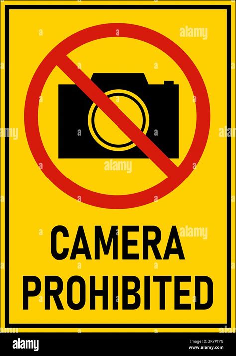 Camera Prohibited Sign On White Background Stock Vector Image Art Alamy