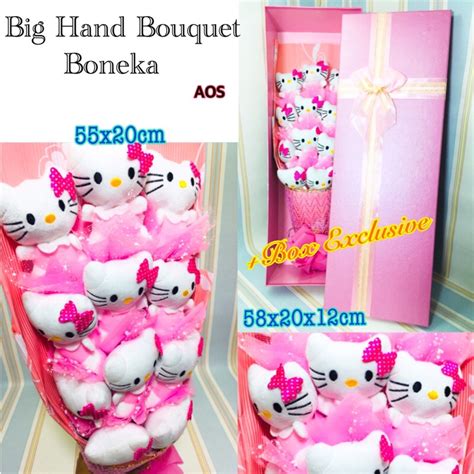 Jual Bunga Boneka Hand Bouquet Hello Kitty Plus Box Buket Valentine