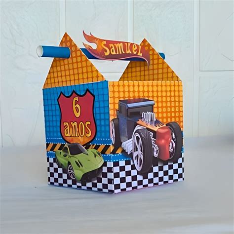 Kit Festa Caixas Hot Wheels Lembrancinhas Personalizadas