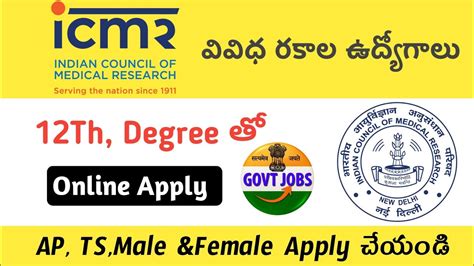 Icmr Latest Recruitment Icmr Permanent Jobs Vacancy Latest