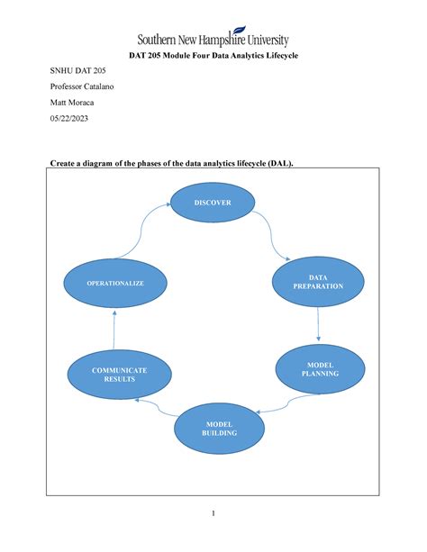 DAT 205 Module Four Data Analytics Lifecycle DAT 205 Module Four Data