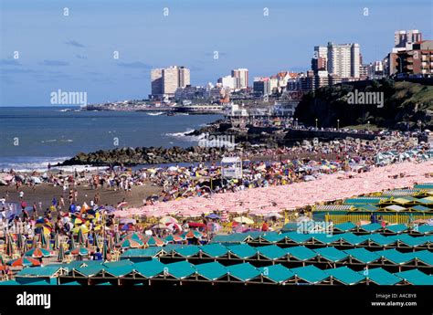 Argentina Mar del Plata Beach Resort Stock Photo - Alamy