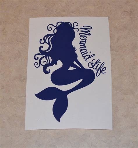 Mermaid Vinyl Decal Etsy