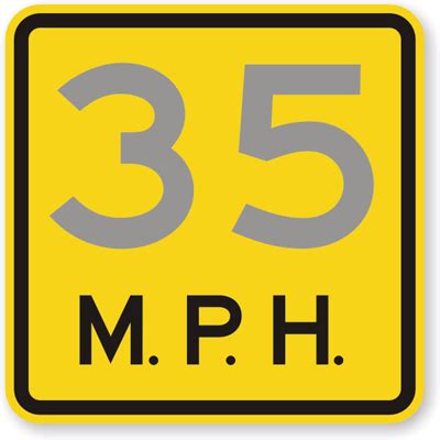 Parking Lot Speed Limit Signs Mph Signs For Parking Lots