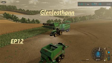 Glenleathann EP12 Clearing Hay Bales Harvested Oats And Baling N