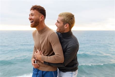 Free Photo Gay Couple Spending Time Together On The Beach