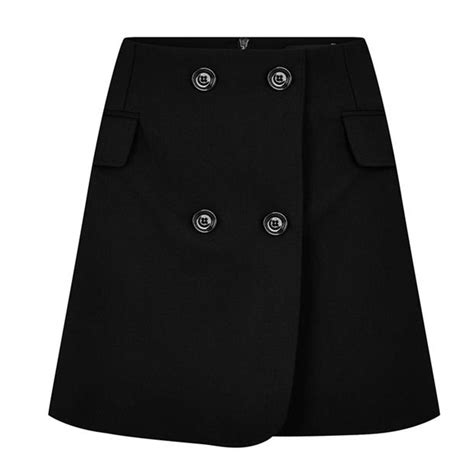 Dolce And Gabbana Button Embellished Mini Skirt Women Nero Flannels