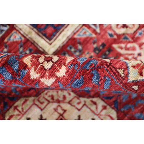 Bokara Rug Co Inc Tapis Unique Bleu Rouge Et Beige De 8 Pi 11 Po X