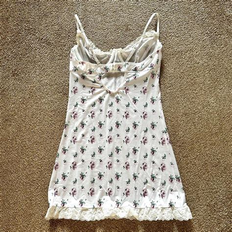 Vintage Floral Lace Mini Lingerie Dress Size Depop