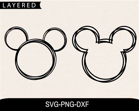 Disney Mickey Mouse Svg Mickey Mouse Head Outline Svg Files Etsy Images