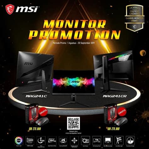 Jual Msi Optix Mag Cr Curved Gaming Monitor Inch X Hz