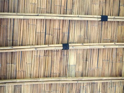 Bamboo roof texture stock image. Image of construction - 21021439