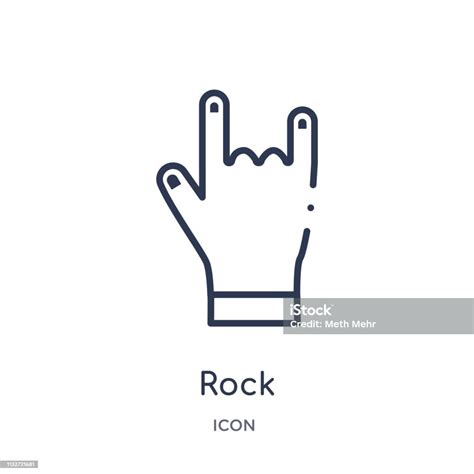 Linear Rock Icon From Entertainment And Arcade Outline Collection Thin ...