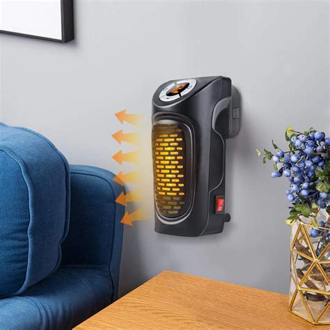 350w Plug In Blower Mini Wall Outlet Table Portable Electric Handy Space Heater With Digital