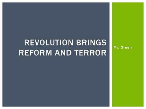 Revolution Brings Reform And Terror Ppt Download