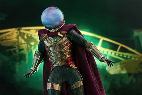 確定新增傑克葛倫霍頭雕配件鋼鐵人與索爾的合體 Hot Toys MMS556 蜘蛛人離家日神秘客 Mysterio 1 6 比例人偶作品