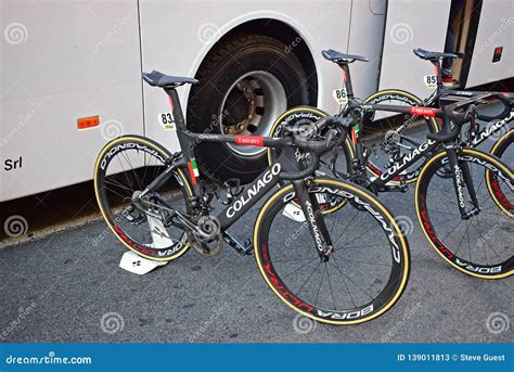 Colnago Team Racing Bikes editorial stock photo. Image of charged ...