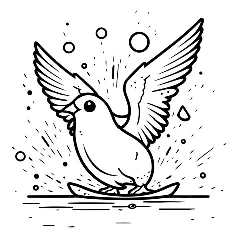 Premium Vector Hand Drawn Doodle Sketch Of A Flying Pigeon Vector