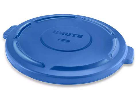 Rubbermaid® Brute® Trash Can Flat Lid - 32 Gallon, Blue H-1048BLU - Uline