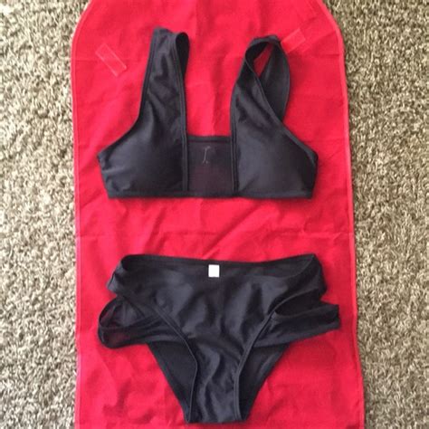 Swim Nwot Black And Shear Bikini Poshmark