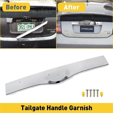 Primed Chrome Rear Tailgate Liftgate Handle Garnish For Toyota