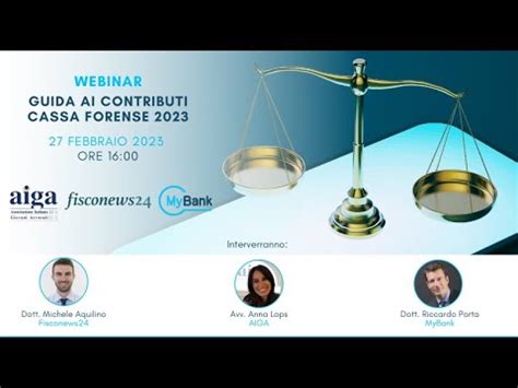 Webinar Guida Ai Contributi Cassa Forense 2023 YouTube