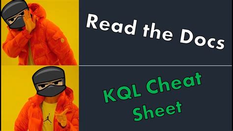 Kql Tutorial Series Kql Cheat Sheet Walk Through Ep3 Youtube