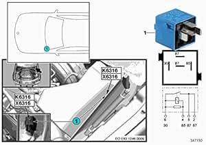 Amazon Fr Bmw Original Relais Design Ferme Porte Bleu Ciel