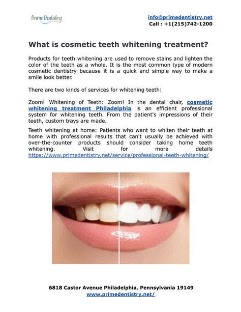 What is cosmetic teeth whitening treatment by Prime Dentistry - Issuu